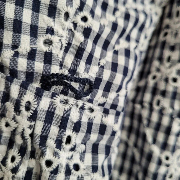 Marilyn Monroe Women's Gingham Embroidered Midi Button-Up Dress Size 20W - Picture 6 of 14
